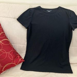 Amazon Essentials Women’s Crew Neck T-Shirt  Cotton-Modal Blend Black Size M